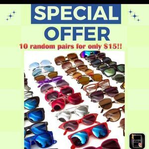 10 random pairs of sunglasses for men and women for only $15!!! Brand new